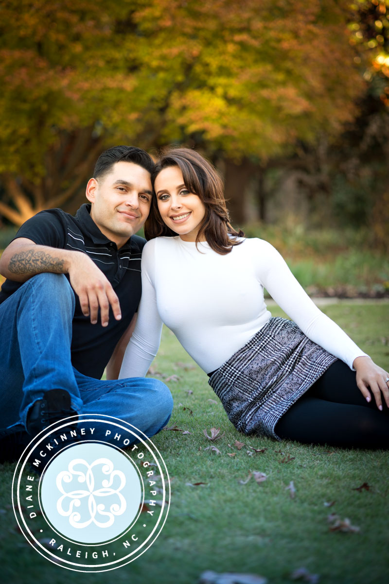 Engagement photos in the fall 